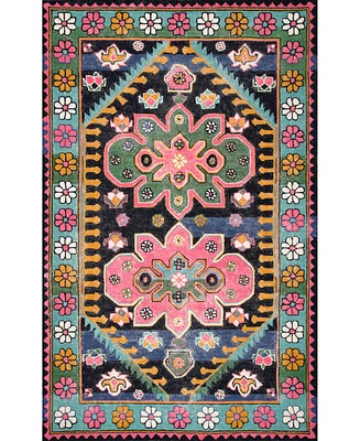 nuLoom Shanti Transitional Floral Marcia 5' x 8' Area Rug