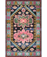 nuLoom Shanti Transitional Floral Marcia 5' x 8' Area Rug