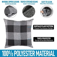 Zulay Kitchen 2 Pack Buffalo Plaid Throw Pillow Outdoor & Indoor Covers 20x20 inches