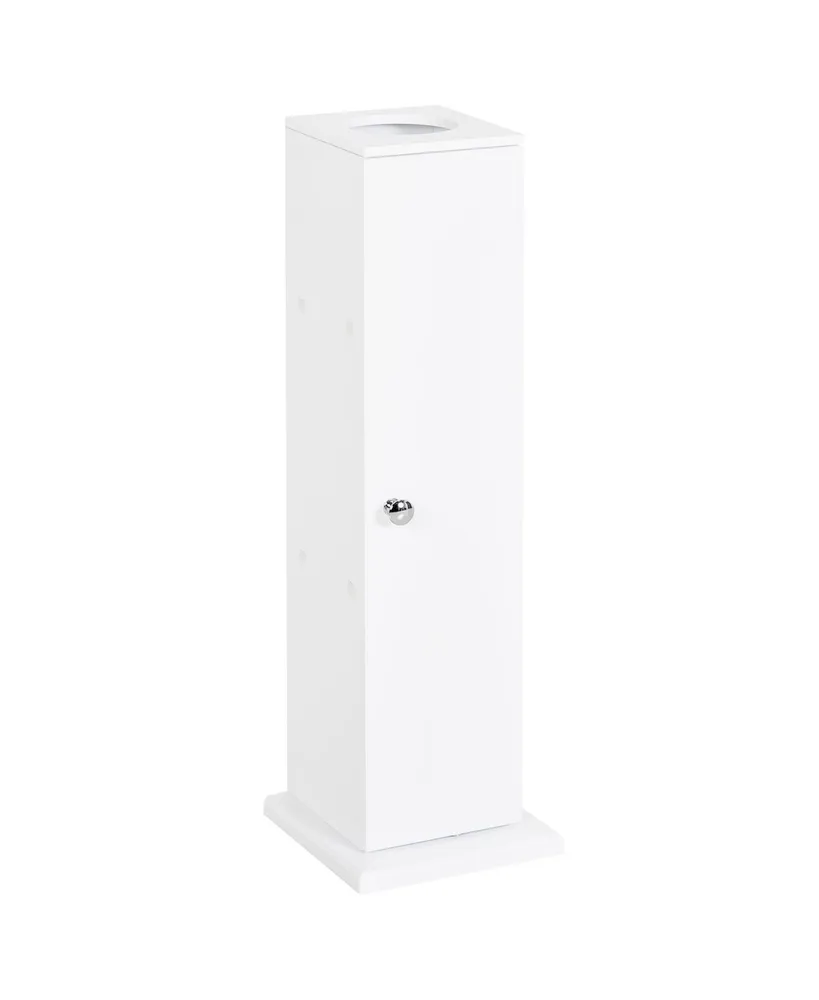 Homcom Small Bathroom Corner Floor Cabinet With Door And Shelves Vanity