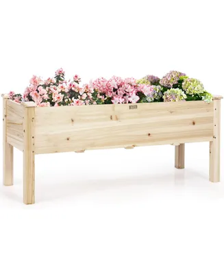 Costway Raised Garden Bed Elevated Planter Box Wood