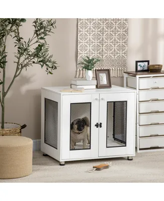 PawHut Dog Crate Furniture with Water