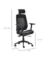 Vinsetto Ergonomic Office Chair with Adjustable Height and Headrest Support