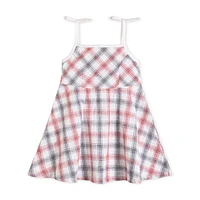 Hope & Henry Baby Girls Sleeveless Bow Shoulder Simple Sundress