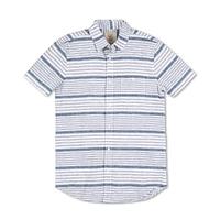 Hope & Henry Men's Short Sleeve Linen Button Down Shirt