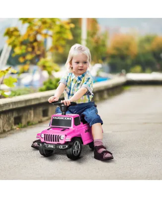 Aosom Kids Ride on Push Car, with Engine Sounds & Under-Seat Storage, Foot-to