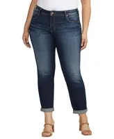 Silver Jeans Co. Plus Boyfriend Mid Rise Slim Leg