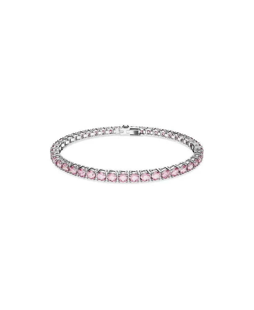 Swarovski Crystal Round Cut Matrix Tennis Bracelet