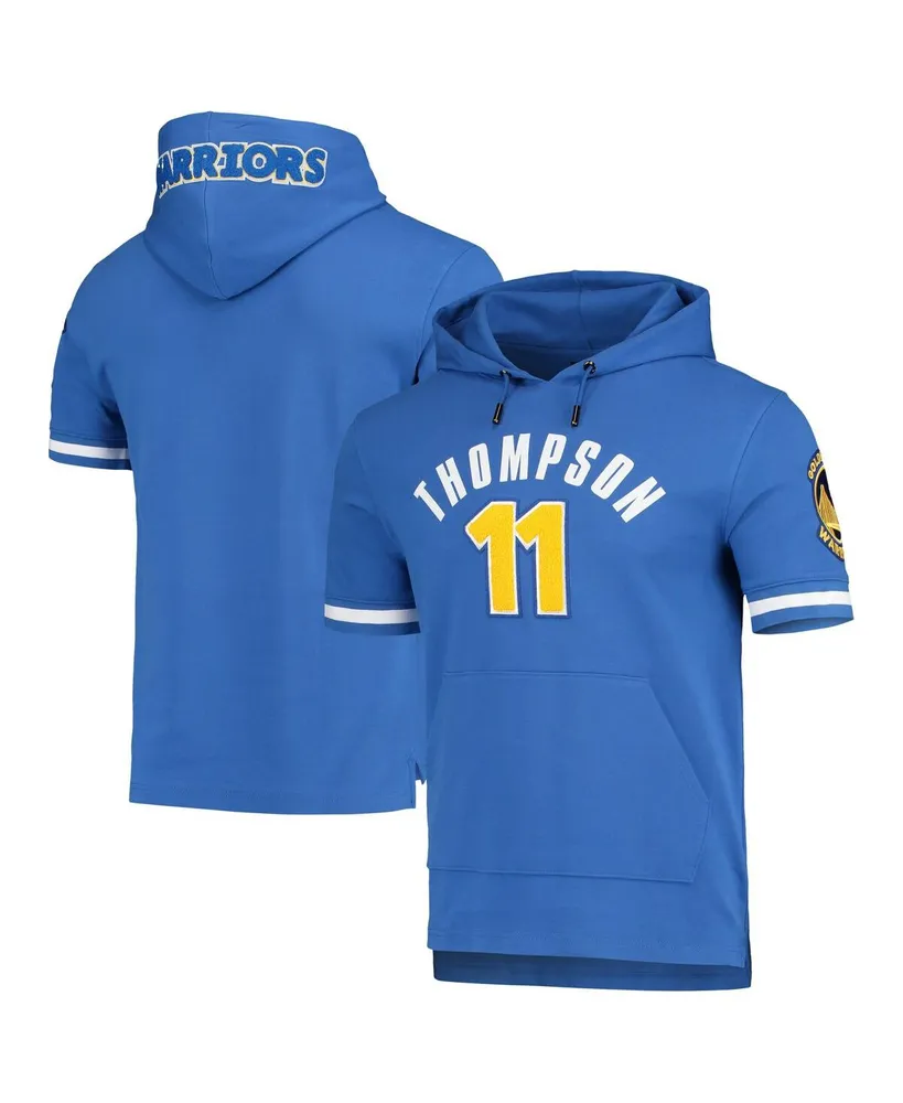 Men's Pro Standard Klay Thompson Royal Golden State Warriors Name and Number Short Sleeve Pullover Hoodie