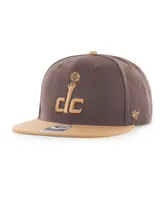 Men's '47 Brand Brown Washington Wizards No Shot Two-Tone Captain Snapback Hat