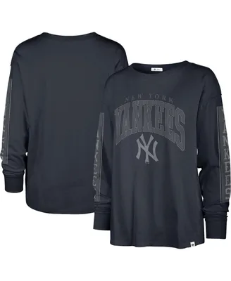 Women's '47 Brand Navy New York Yankees Statement Long Sleeve T-shirt