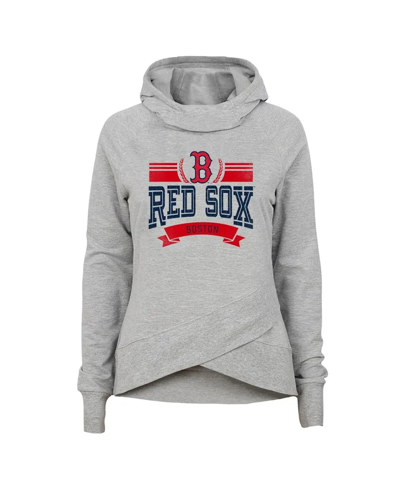 Big Boys and Girls Heather Gray Boston Red Sox Spectacular Funnel Hoodie