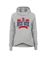 Big Boys and Girls Heather Gray Boston Red Sox Spectacular Funnel Hoodie