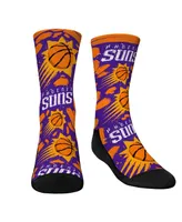 Youth Boys and Girls Rock 'Em Socks Phoenix Suns Allover Logo and Paint Crew Socks