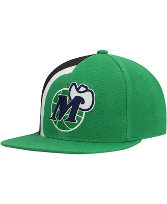 Men's Mitchell & Ness Green Dallas Mavericks Hardwood Classics Retroline Snapback Hat