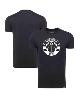 Men's Sportiqe Black Washington Wizards Chinese Language Comfy Tri-Blend T-shirt