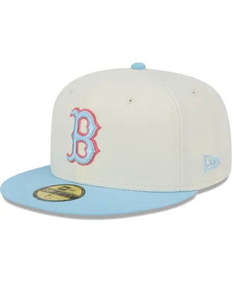 Men's New Era White and Light Blue Boston Red Sox Spring Color Two-Tone 59FIFTY Fitted Hat