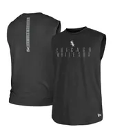 Men's New Era Black Chicago White Sox Team Muscle Tank Top