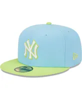 Men's New Era Light Blue and Neon Green York Yankees Spring Color Two-Tone 59FIFTY Fitted Hat
