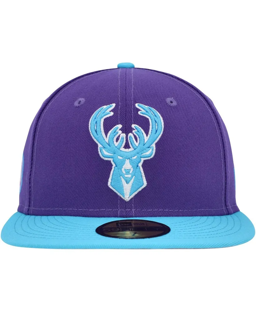 Men's New Era Purple Milwaukee Bucks Vice 59FIFTY Fitted Hat