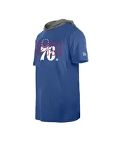 Men's New Era Royal Philadelphia 76ers Active Hoodie T-shirt