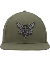 Men's '47 Brand Olive Charlotte Hornets Ballpark Camo Captain Snapback Hat