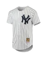 Men's Mitchell & Ness Derek Jeter White New York Yankees Cooperstown Collection Authentic Jersey