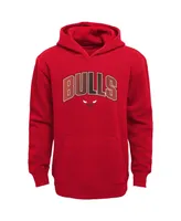 Little Boys and Girls Red, Heather Gray Chicago Bulls Double Up Pullover Hoodie and Pants Set