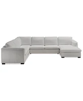 Closeout! Arond 144" 3-Pc. Leather Sectional with Chaise, Created for Macy's