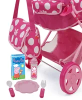 Peppa Pig Baby Classic Pink White Dots Doll Pram Set