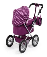 Bayer Design Dolls Burgundy, Pink, Hearts Trendy Pram