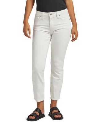 Silver Jeans Co. Women's Most Wanted Mid Rise Straight Leg Ankle Jeans
