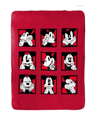 Jay Franco Mickey Mouse Expressions Silk Touch Throw, 70" x 50"