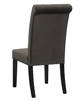 Coaster Home Furnishings 2-Piece Rubber wood Upholstered with Nailhead Trim Tufted Side Chairs