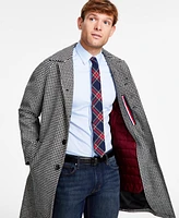 Tommy Hilfiger Men's Modern-Fit Stretch Water-Resistant Houndstooth Overcoat