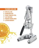 Zulay Kitchen Manual Citrus Press Juicer - Orange Juicer and Lime Squeezer Press Stand