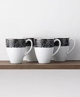 Noritake Rill Set of 4 Mugs, Service for