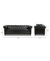 Jennifer Taylor Home Winston 91" Tufted Chesterfield Sofa