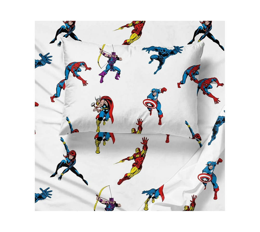 Saturday Park Marvel Invincible 100% Organic Cotton Full Sheet Set