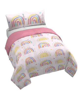 Doodle Rainbow 100% Organic Cotton Full/Queen Duvet Cover & Sham Set