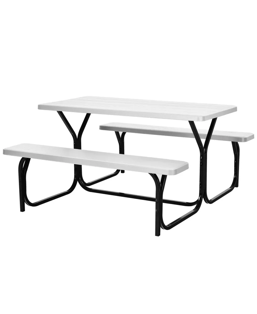 Costway Picnic Table Bench Set Outdoor Backyard Patio Garden Party Dining All Weather