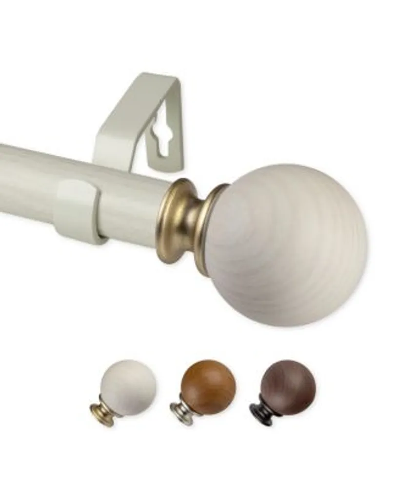 Rod Desyne Finola Faux Wood Adjustable 1 Curtain Rod Collection