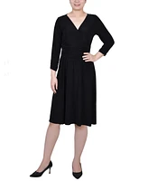 Ny Collection Petite Ruched A-line Dress