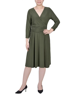 Ny Collection Petite Ruched A-line Dress