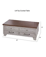 Steve Silver Bear Creek 46" Wooden Lift Top Cocktail Table