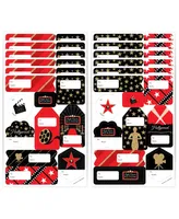 Red Carpet Hollywood Assorted To & From Stickers 12 Sheets 120 Stickers