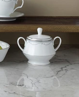 Noritake Satin Flourish Sugar and Creamer, Set of 2