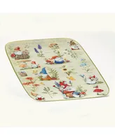 Certified International Garden Gnomes Rectangular Platter 14"