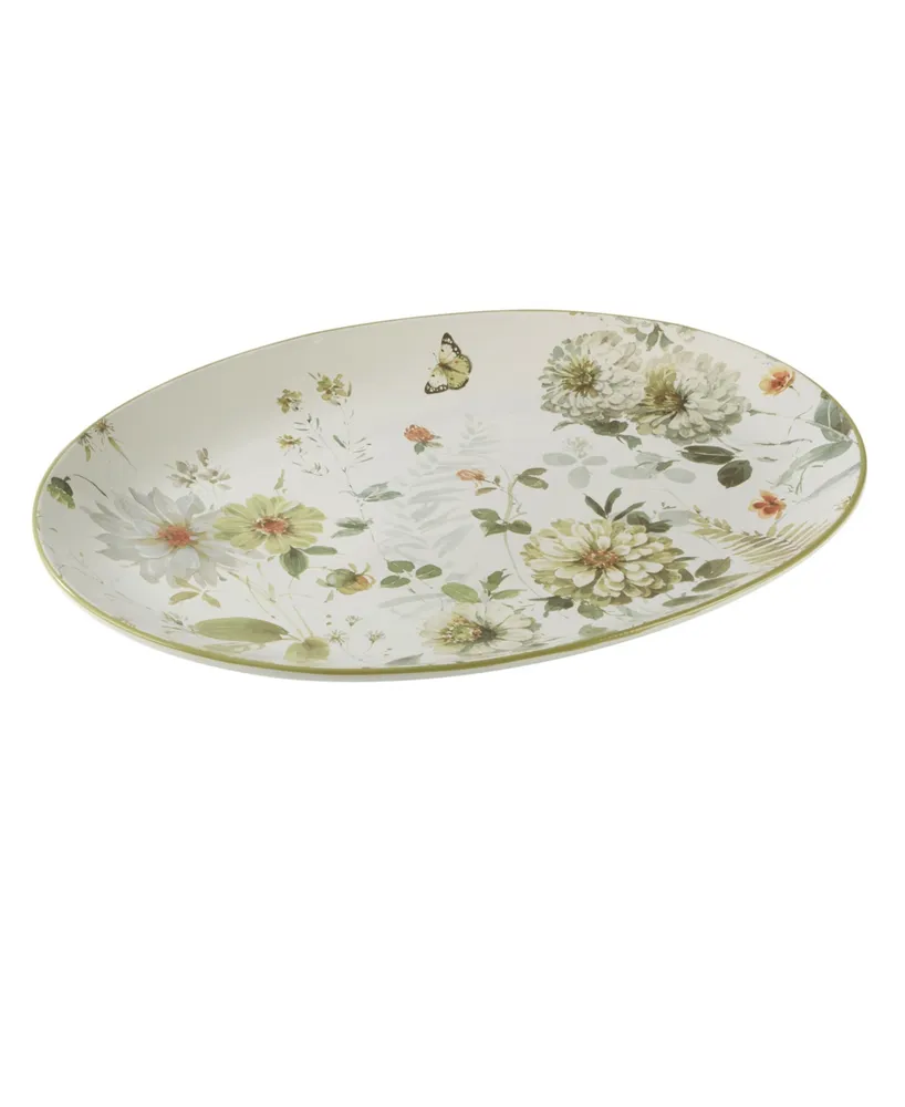 Certified International Green Fields Oval Platter 16"