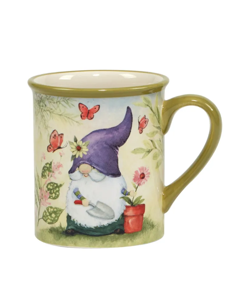 Certified International Garden Gnomes Set of 4 Mug 14 oz.